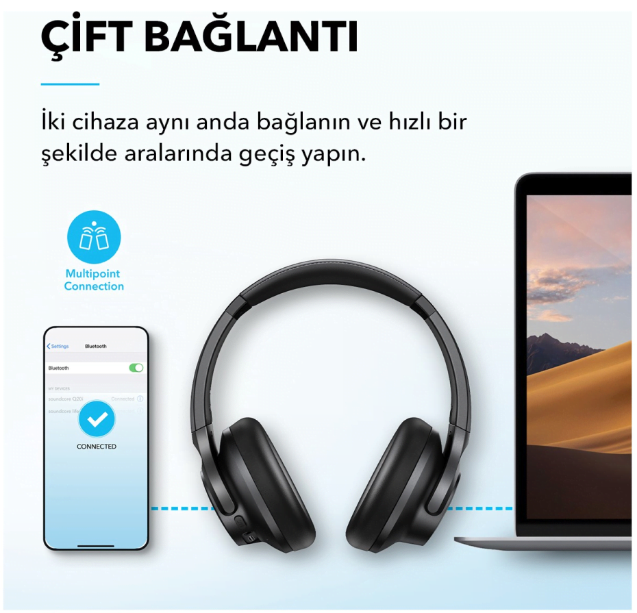 Anker Soundcore Life Q20i Bluetooth Kablosuz Kulaklık