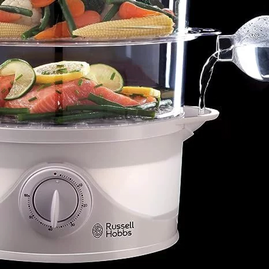  Russell Hobbs 21140 Üç Katlı Buharlı Yemek Pişirici