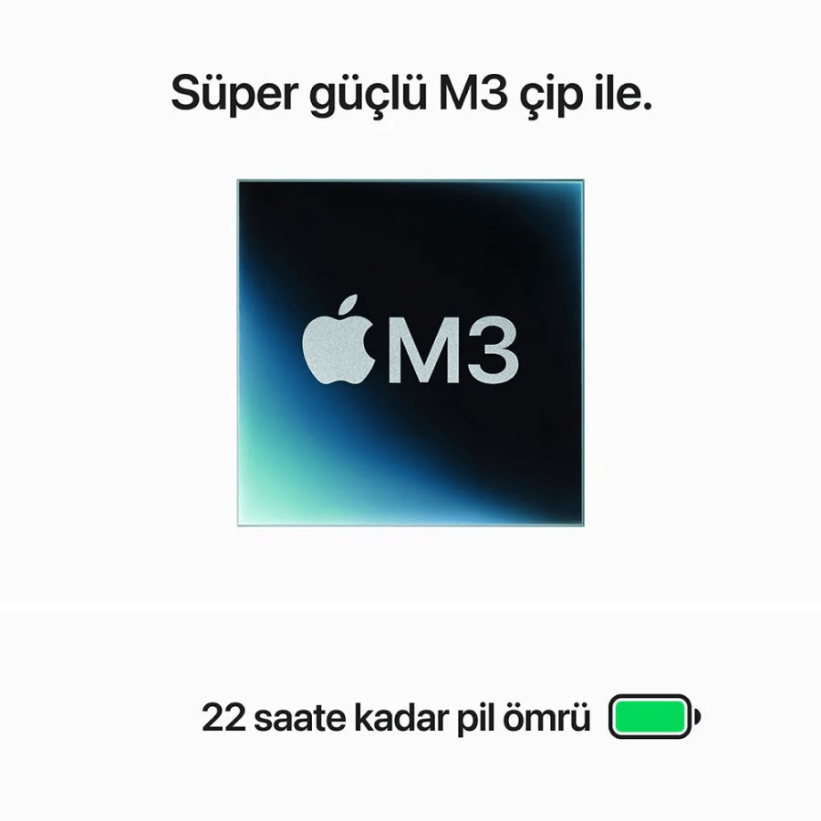 MacBook Pro 14&quot; M3 Çip, 8/512GB - Gümüş MR7J3