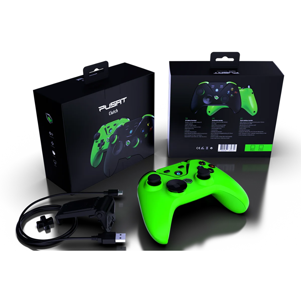 Monster Pusat Clutch Gamepad Yeşil