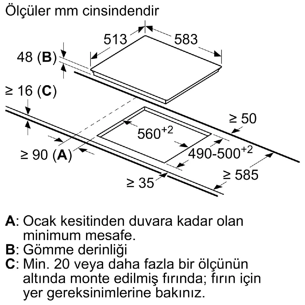 Bosch Serie 2 Elektrikli Ocak 60cm Siyah Surface PKE645CA2E