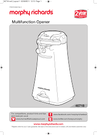 Morphy Richards 46718 Multifunction Can Opener 