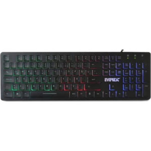 Everest KB-120 Sleek Black USB Rainbow Illuminated Q Gaming Gaming Keyboard