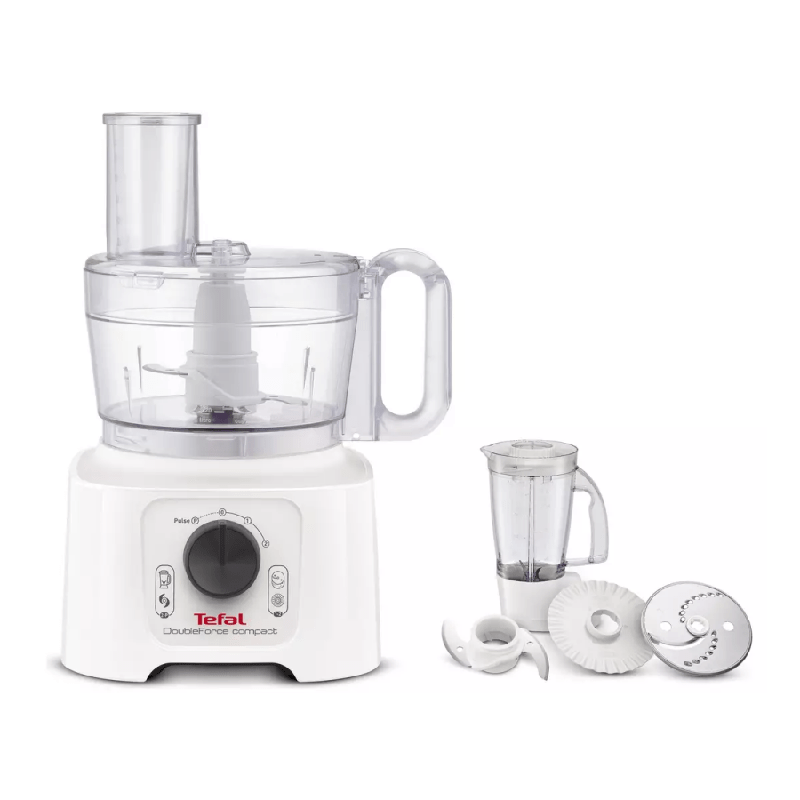 TEFAL DO542140 Double Force Kompakt Mutfak Robotu - Beyaz