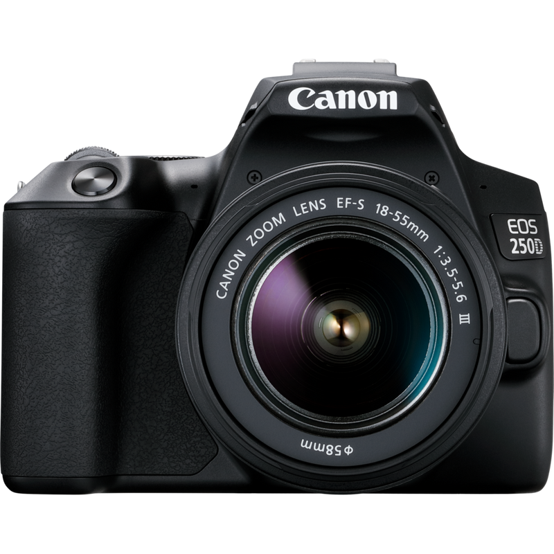 Canon Camera Digital EOS 250D DSLR 24 MP EF-S18-55mm Kit (EOS250D) - Black