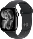 Apple Watch Series 11 GPS 46mm Jet Black Aluminium Black Sport Band M/L MEUX4